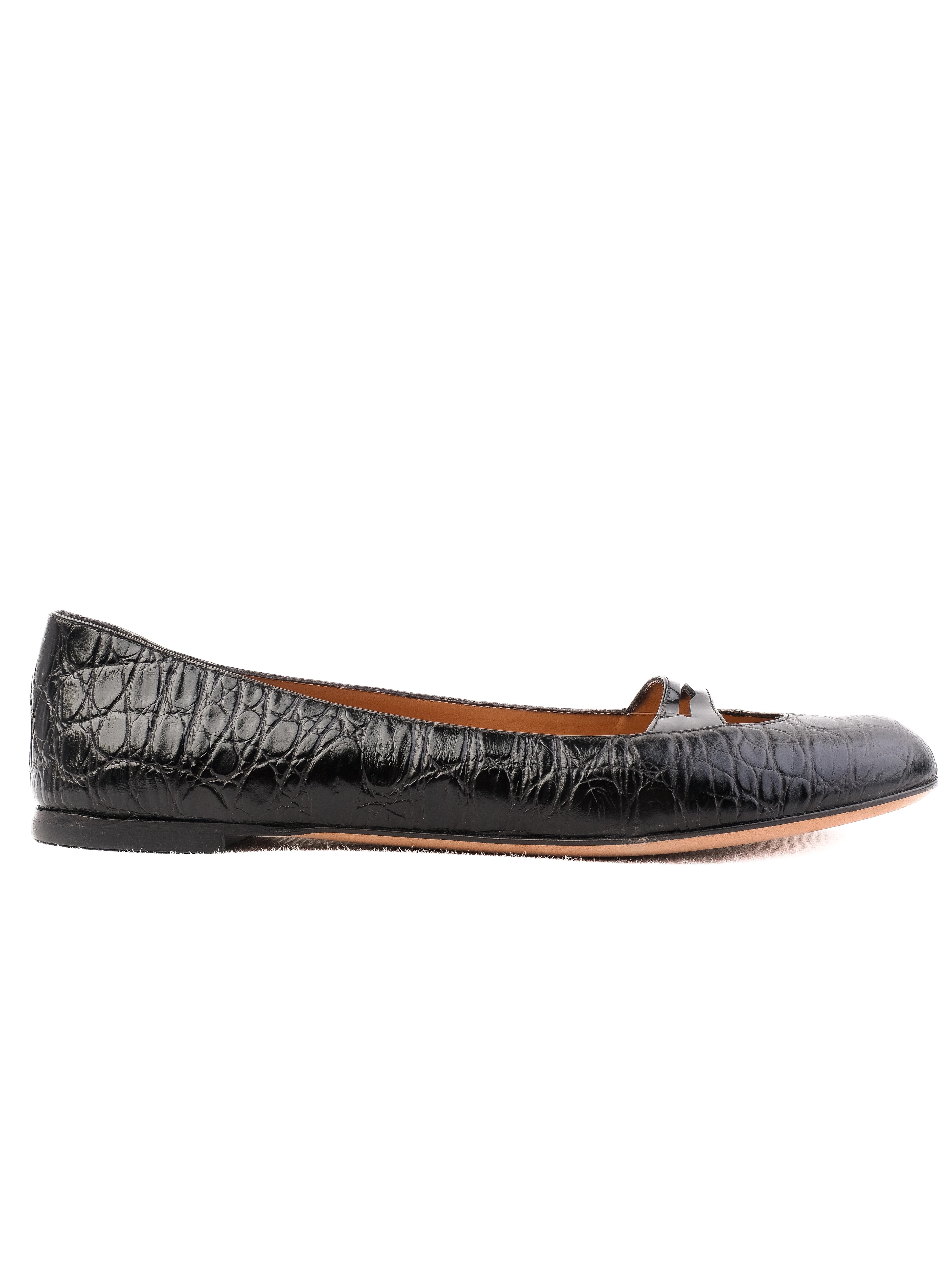 Vicini Black Leather Ballet Flats — 3