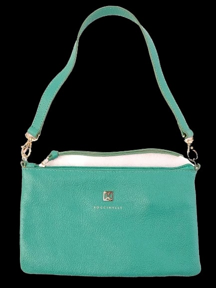 Coccinelle Green Leather Clutch — 1