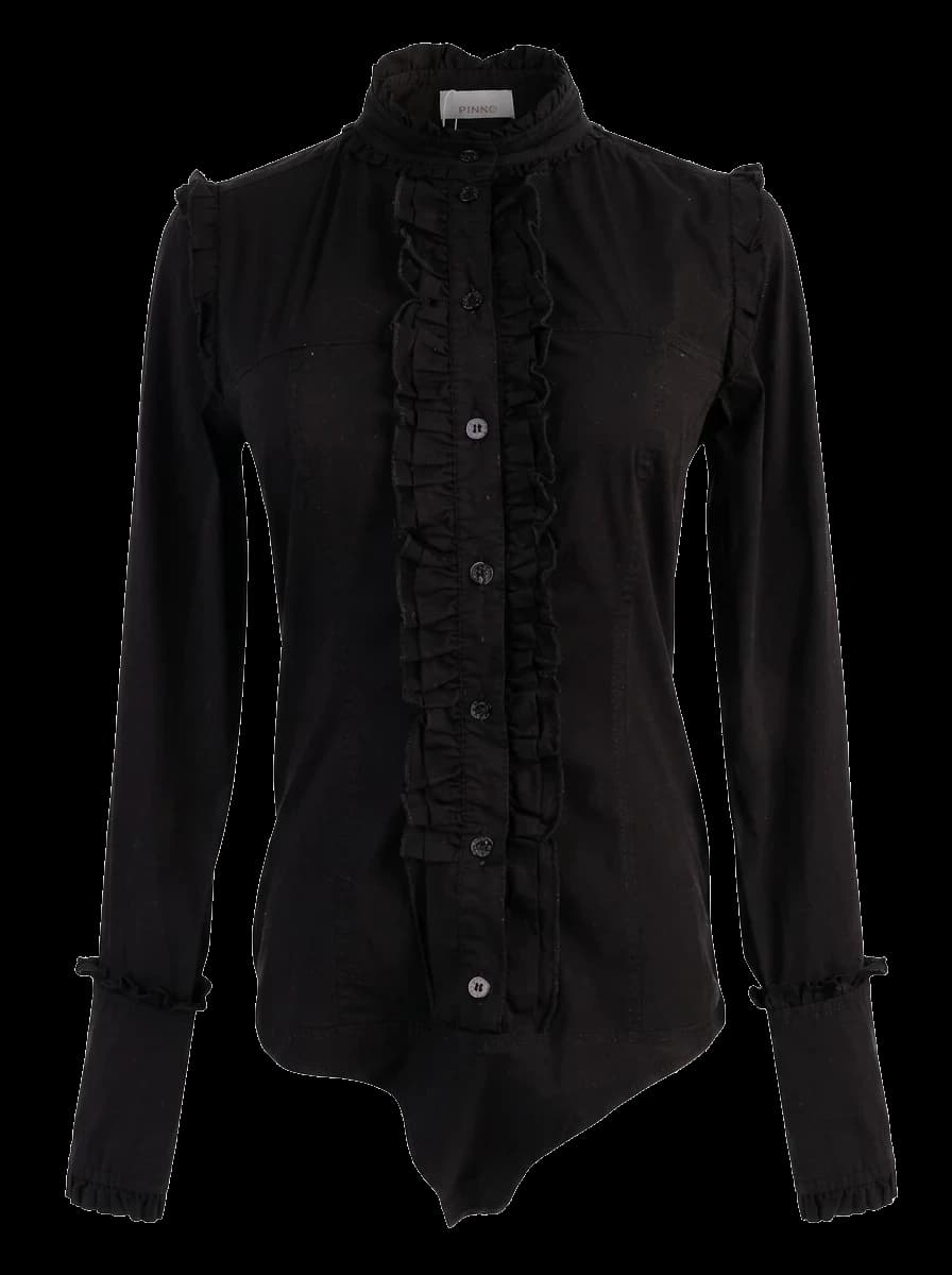 Pinko Black Cotton Blouse — photo 1