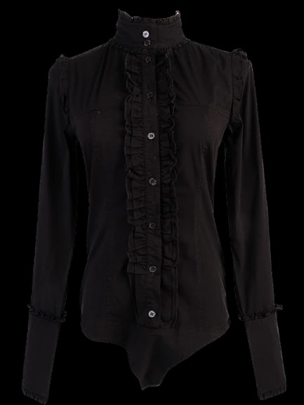 Pinko Black Cotton Blouse — 2