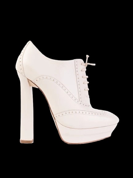 Bottega Veneta White Leather Pumps — 1