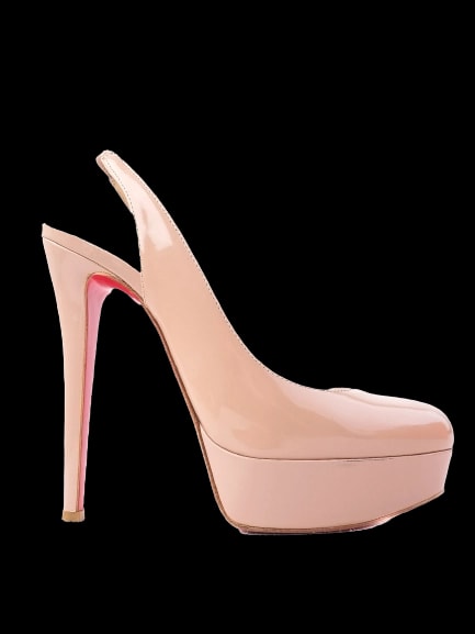 Christian Louboutin Pink Leather High Heel Sandals — 1