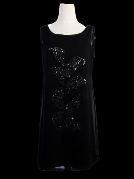 Luisa Cerano Black Polyester Sleeveless Dress