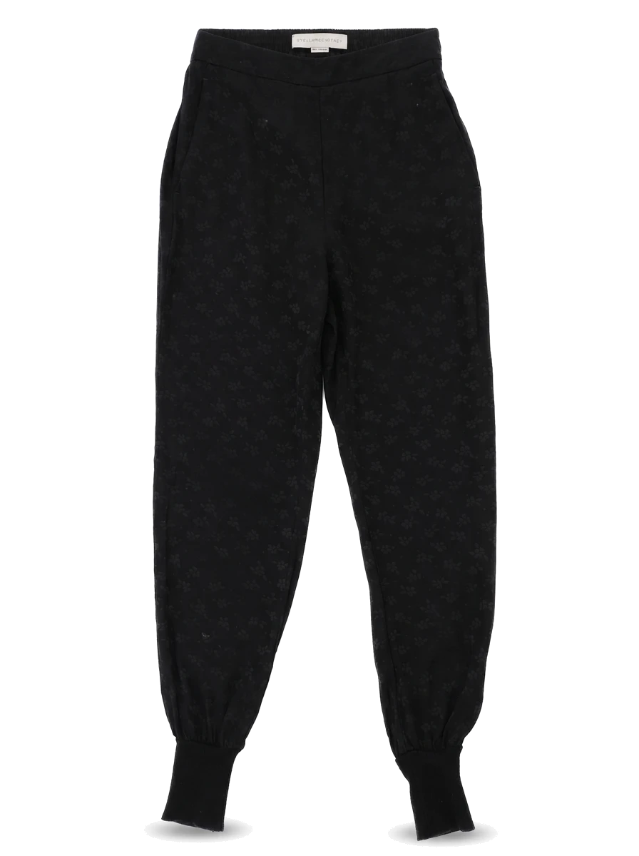 Stella McCartney Black Viscose Casual Trousers — 1