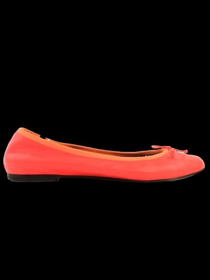 Saint Laurent Orange Leather Ballet Flats — photo 1