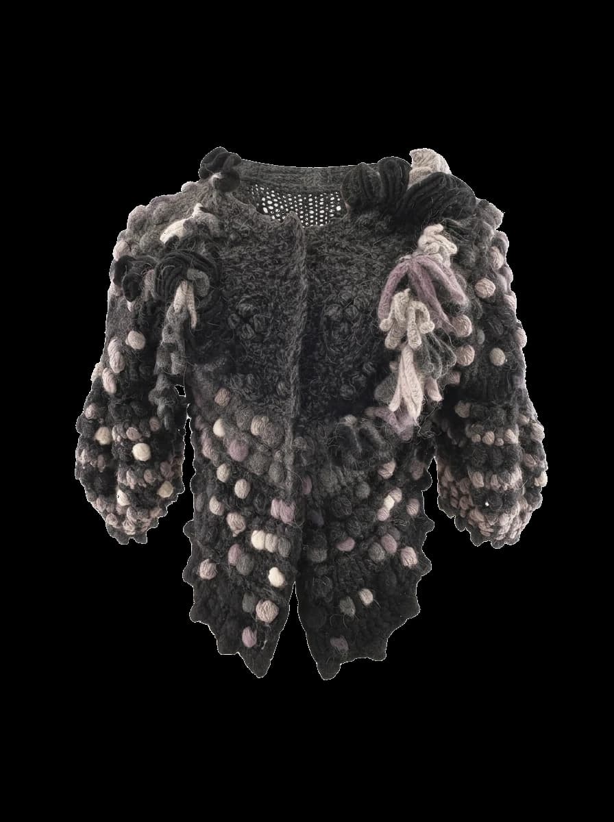 Kenzo Gray Wool Poncho — photo 1