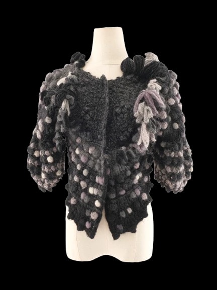 Kenzo Gray Wool Poncho — 2