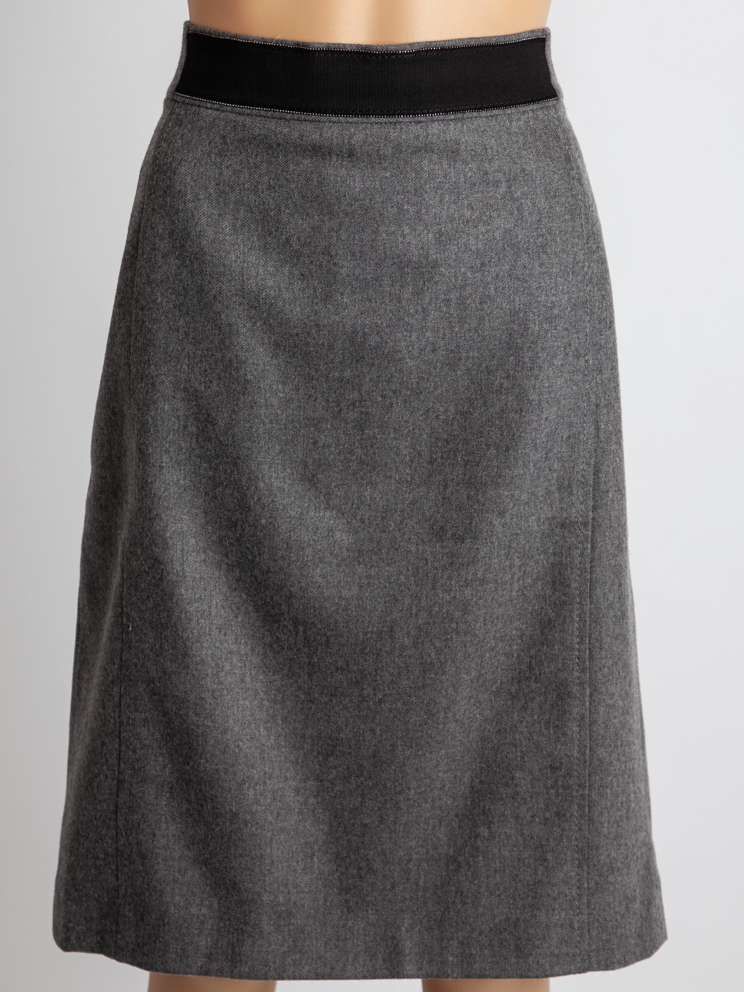 Laurel Gray Cashmere Pencil Skirt — 3