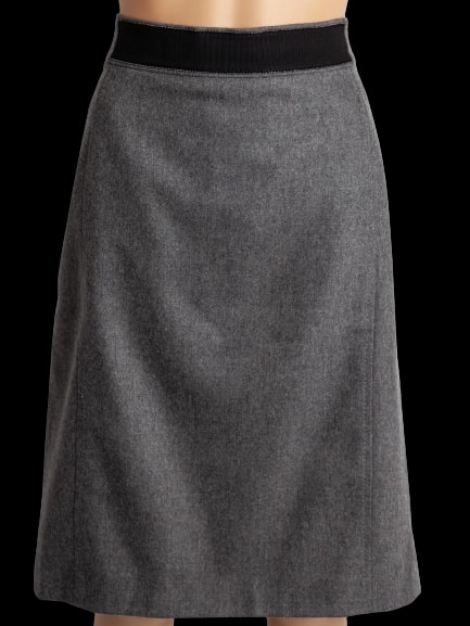 Laurel Gray Cashmere Pencil Skirt — 1