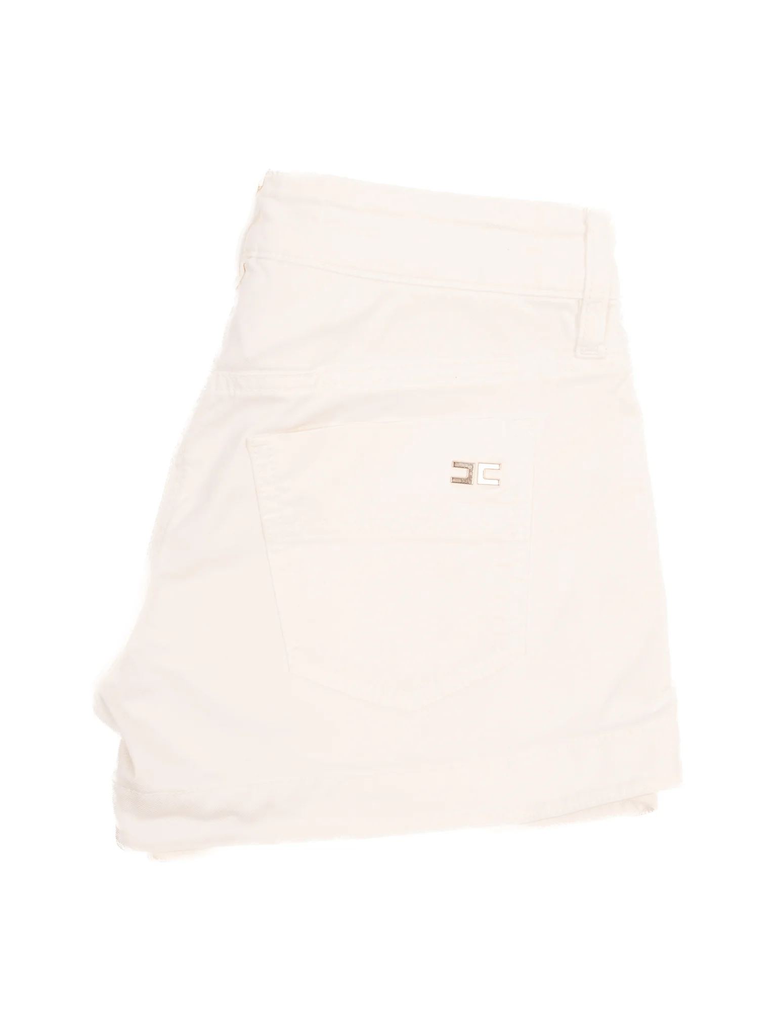 Elisabetta Franchi White Cotton Casual Shorts — 3