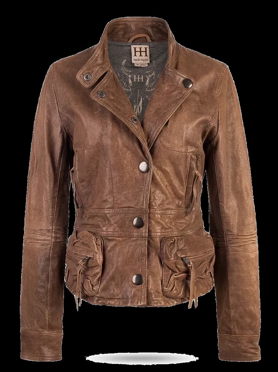 Haute Hippie Orange Leather Jacket