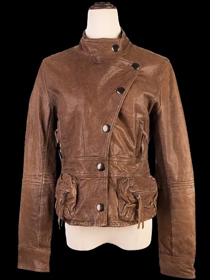 Haute Hippie Orange Leather Jacket — 2