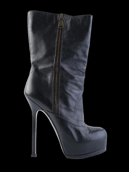 YSL Black Leather Boots