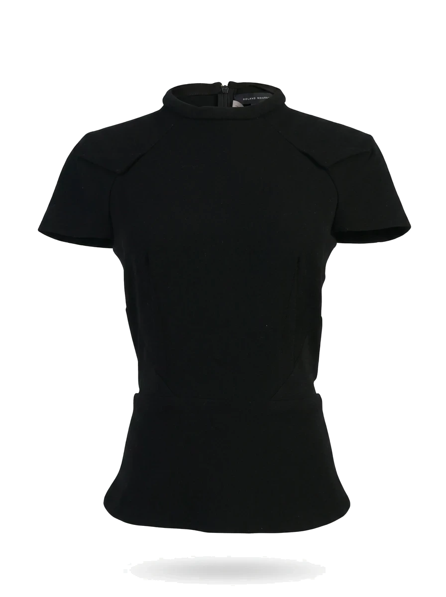 Roland Mouret Black Polyester Top — 1