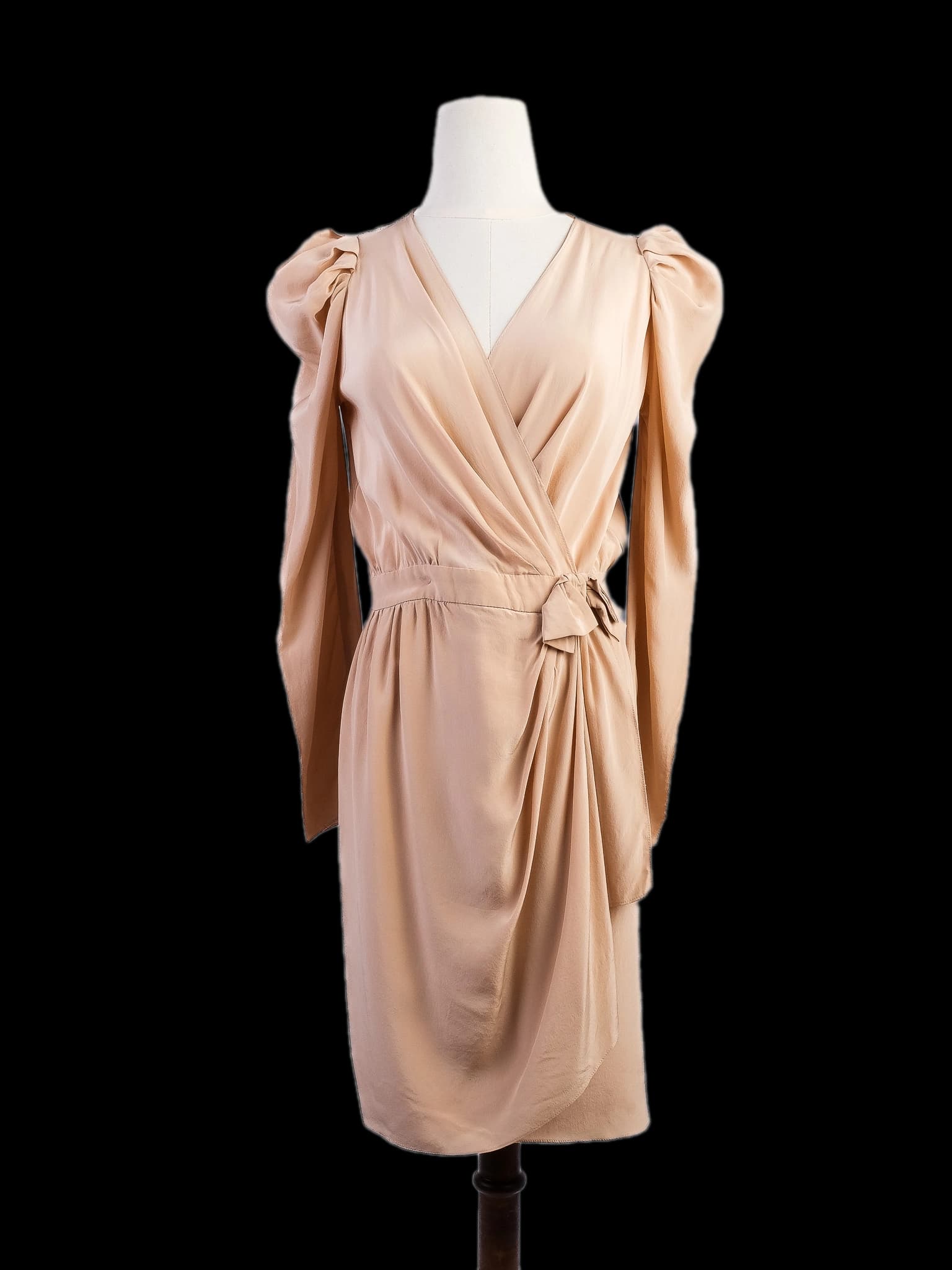 Tara Jarmon White Silk Long Sleeve Dress — photo 1