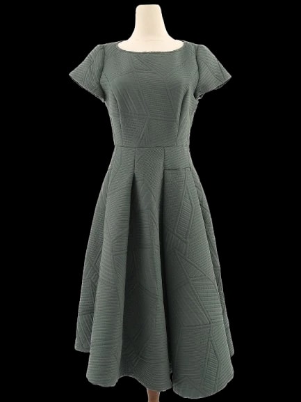 MaxCo Green Polyester Casual Dress — 2