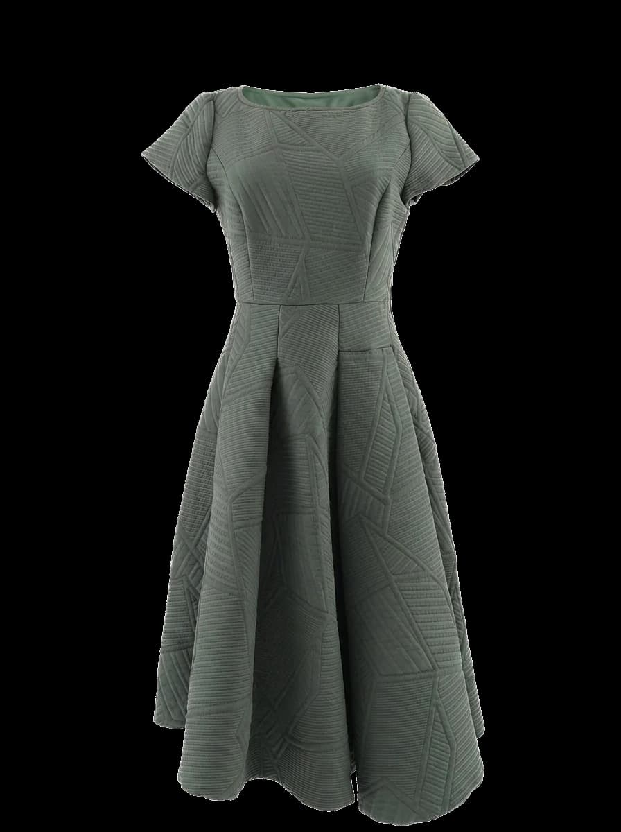 MaxCo Green Polyester Casual Dress