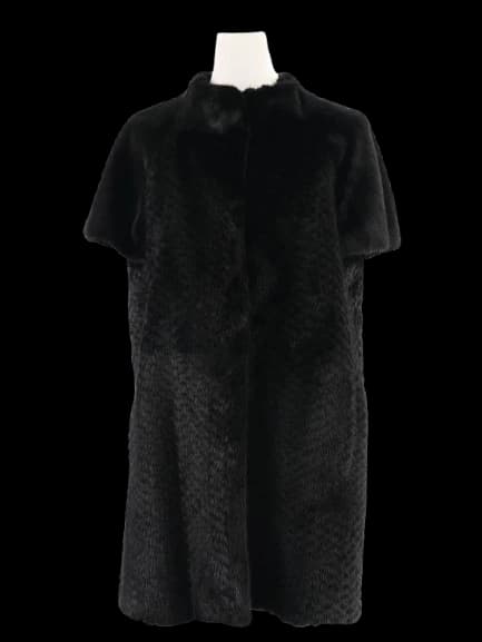 Yves Salamon Black Fur Coat — photo 1