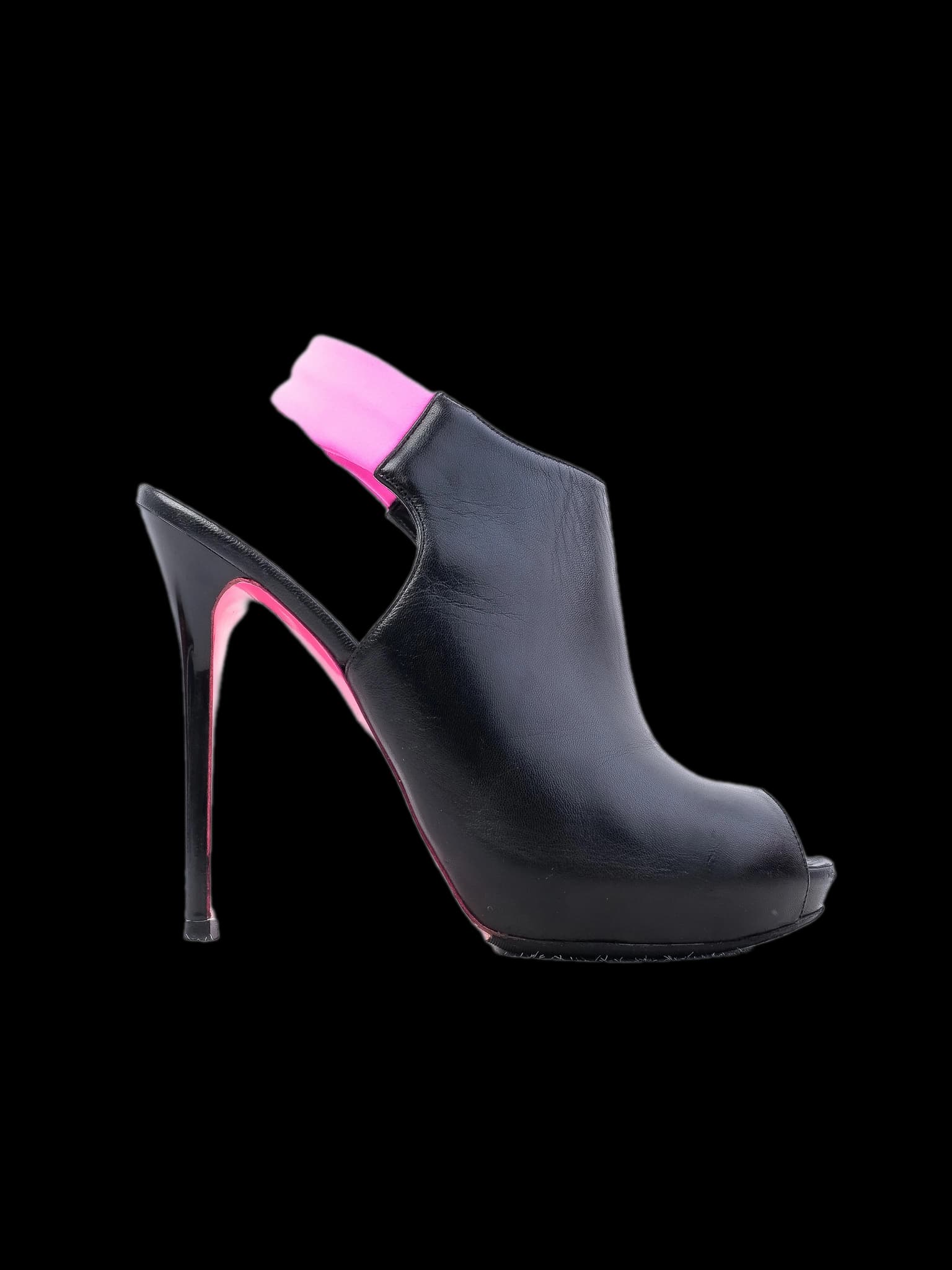 Alexander McQueen Black Leather High Heel Sandals — photo 1