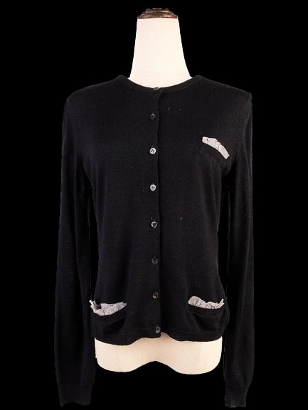 Moschino Blue Silk Cardigan — 2