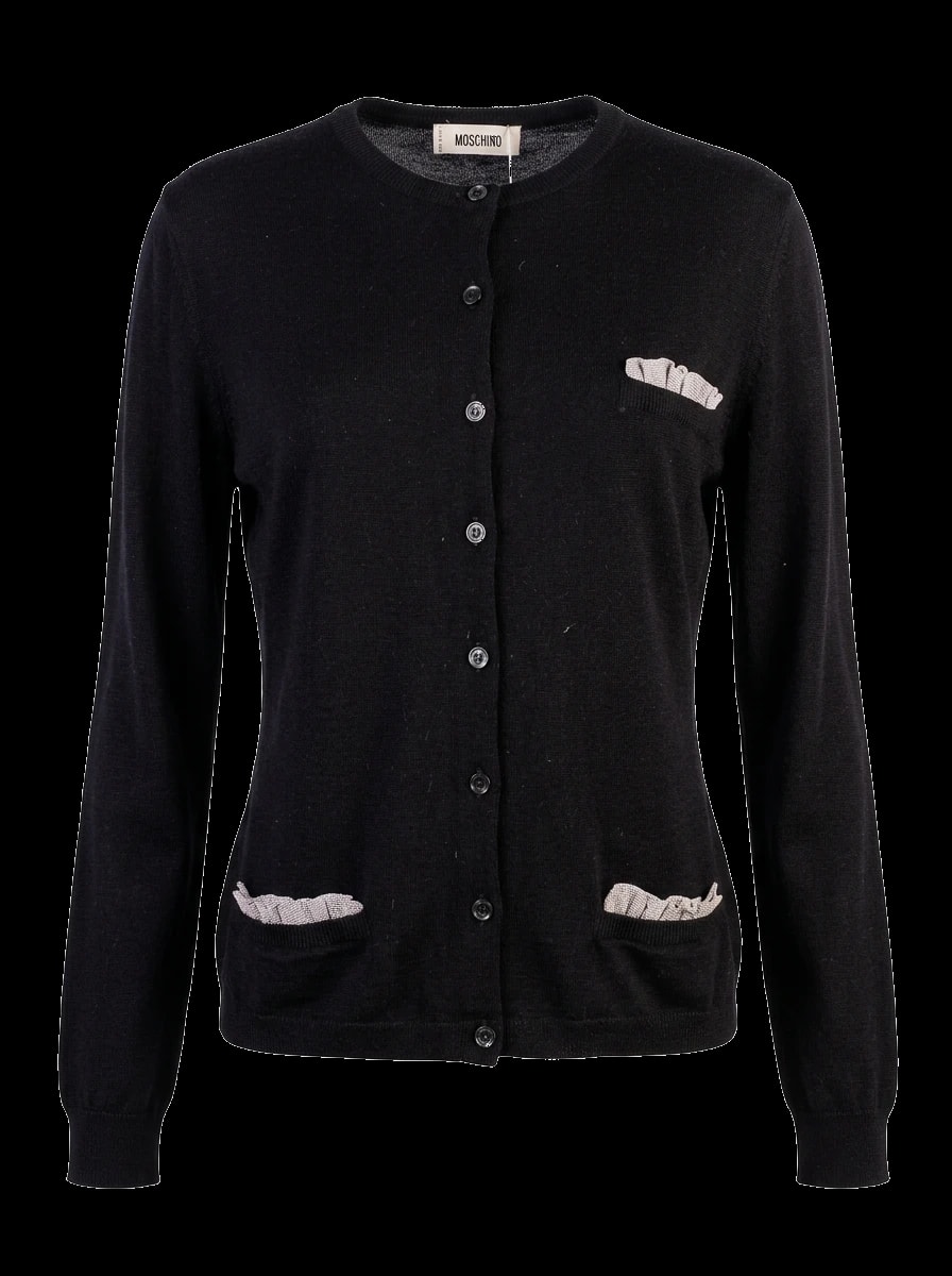 Moschino Blue Silk Cardigan — 1