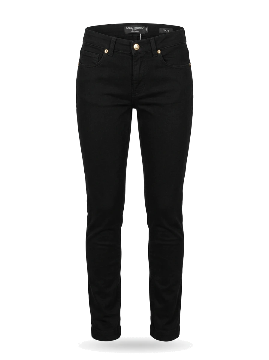 Dolce Gabbana Black Cotton Skinny Jeans — 1