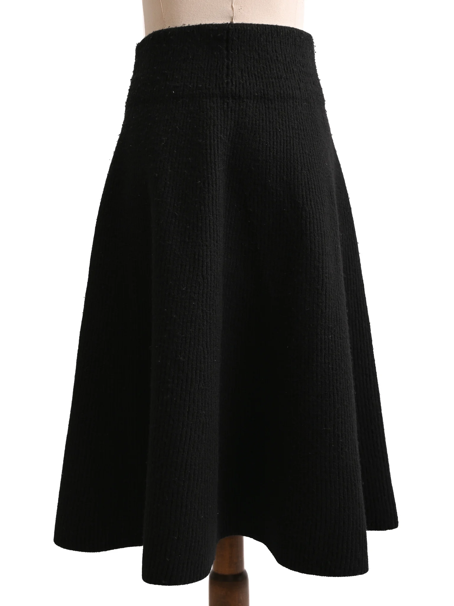 Acne Studios Black Wool A-Line Skirt — 2