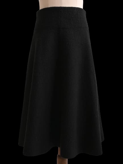 Acne Studios Black Wool A-Line Skirt — photo 1