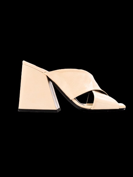 R&Renzi White Leather Platform Sandals — 1