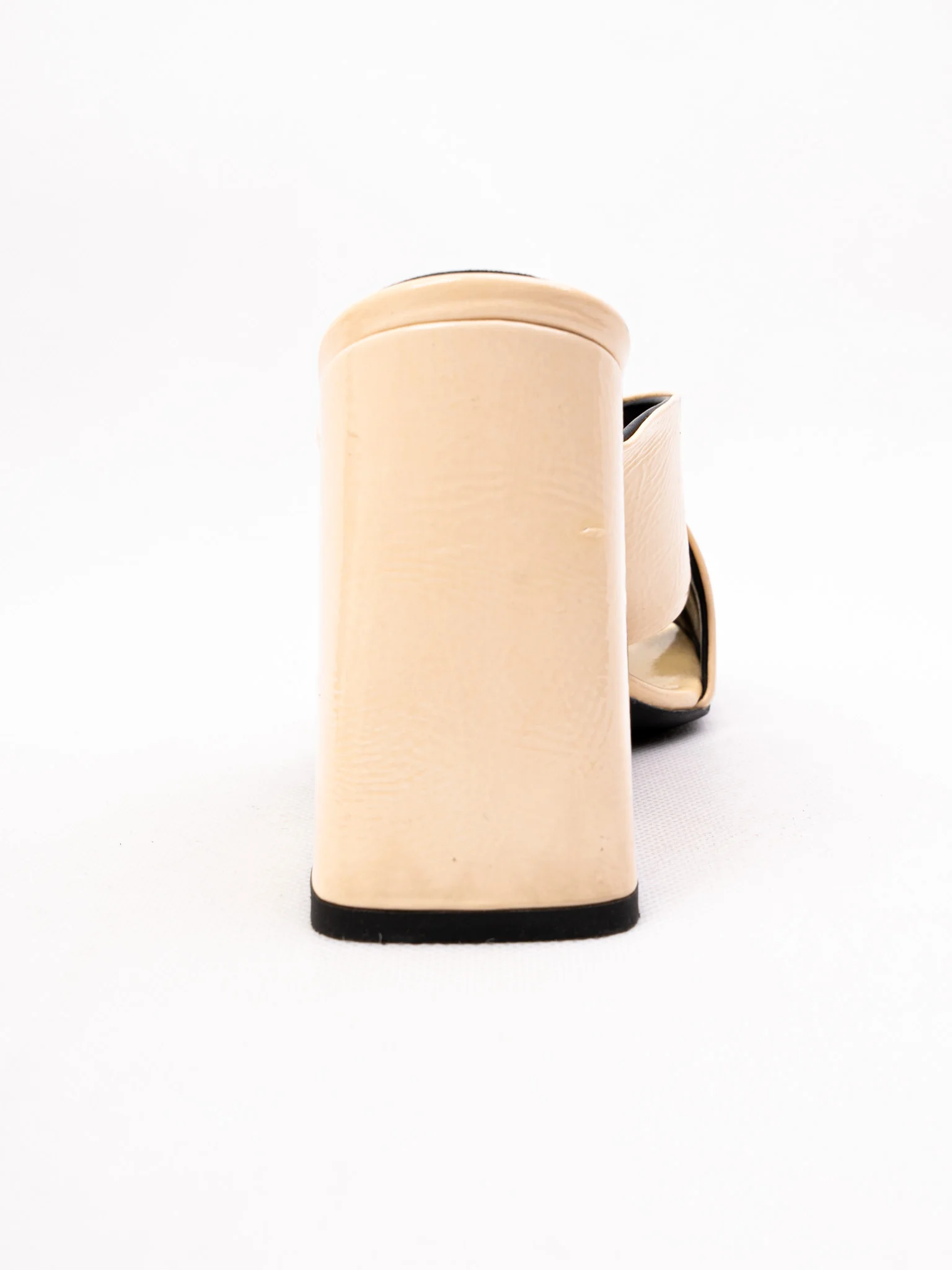 R&Renzi White Leather Platform Sandals — 2