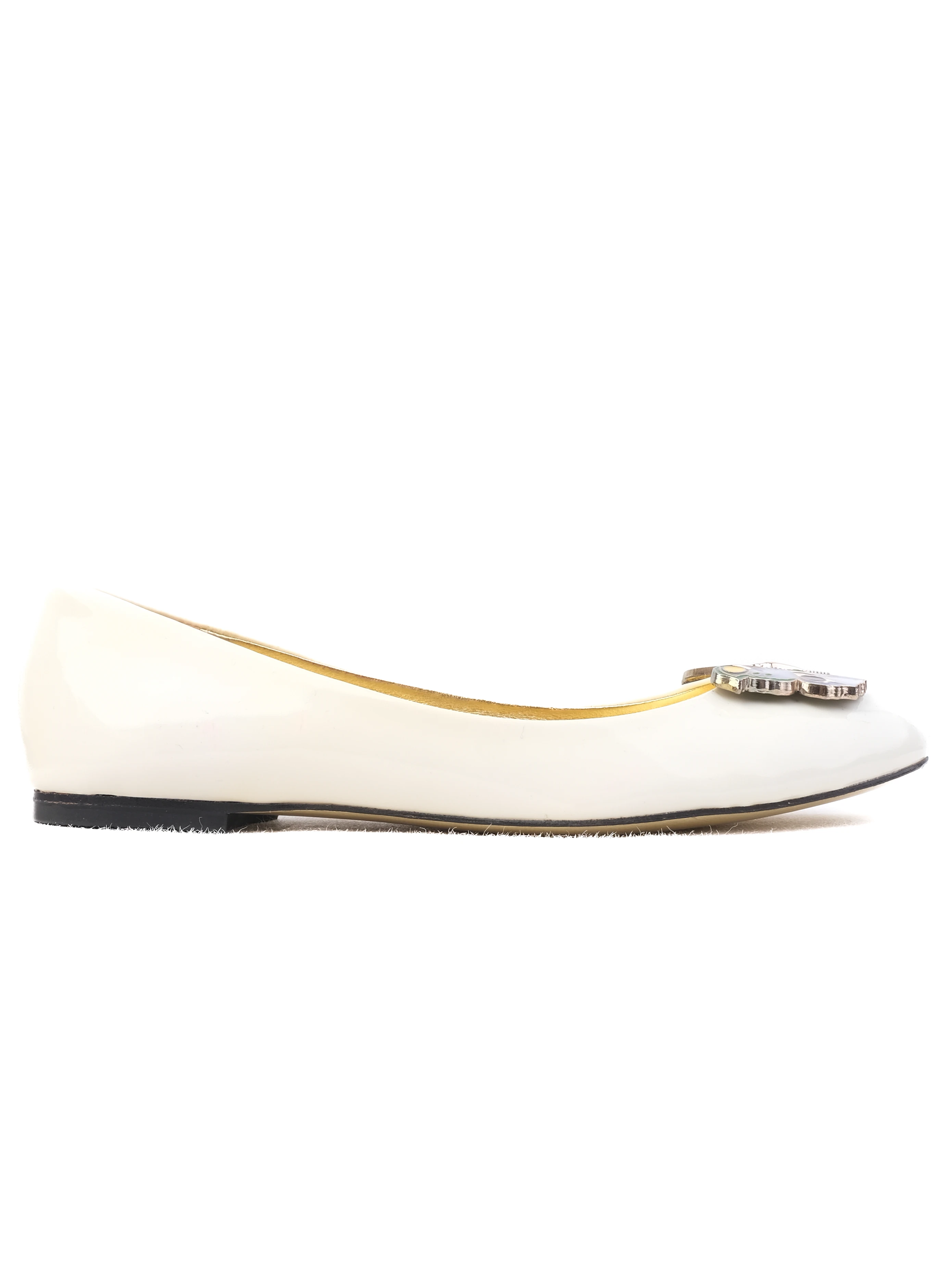 Versace for H&M White Leather Ballet Flats — 2