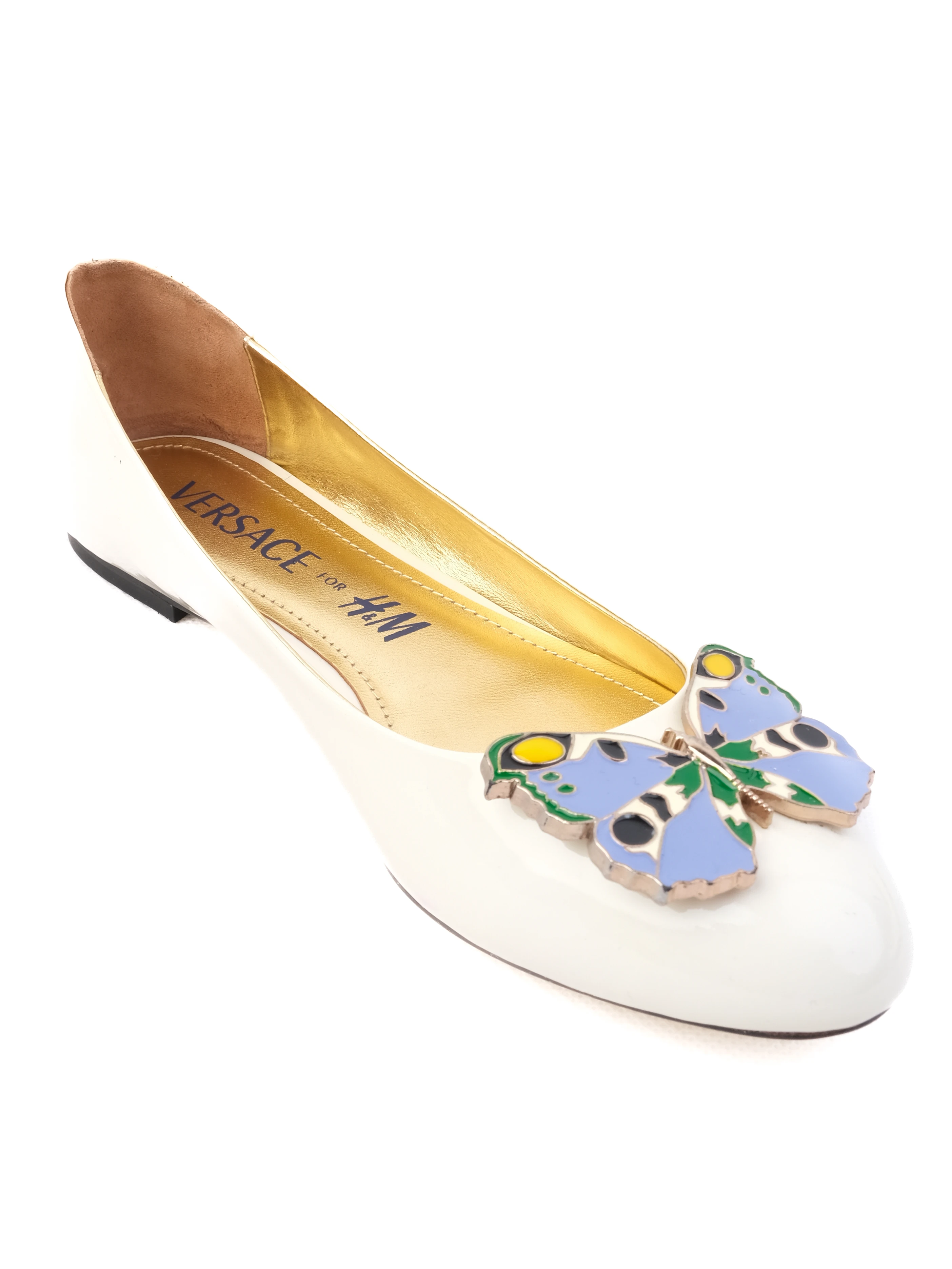 Versace for H&M White Leather Ballet Flats — 3