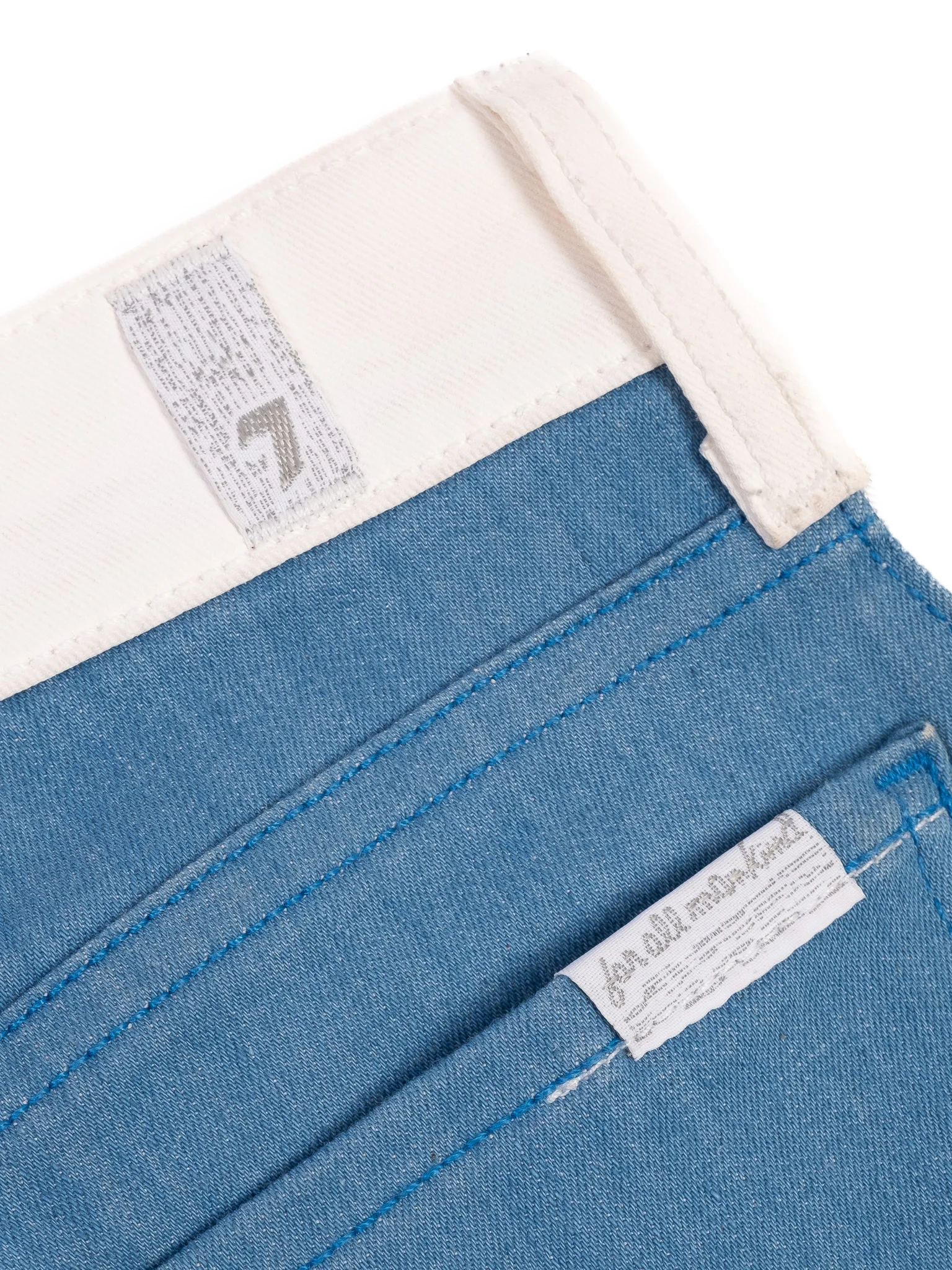For all 7 mankind Blue Cotton Casual Trousers — 2