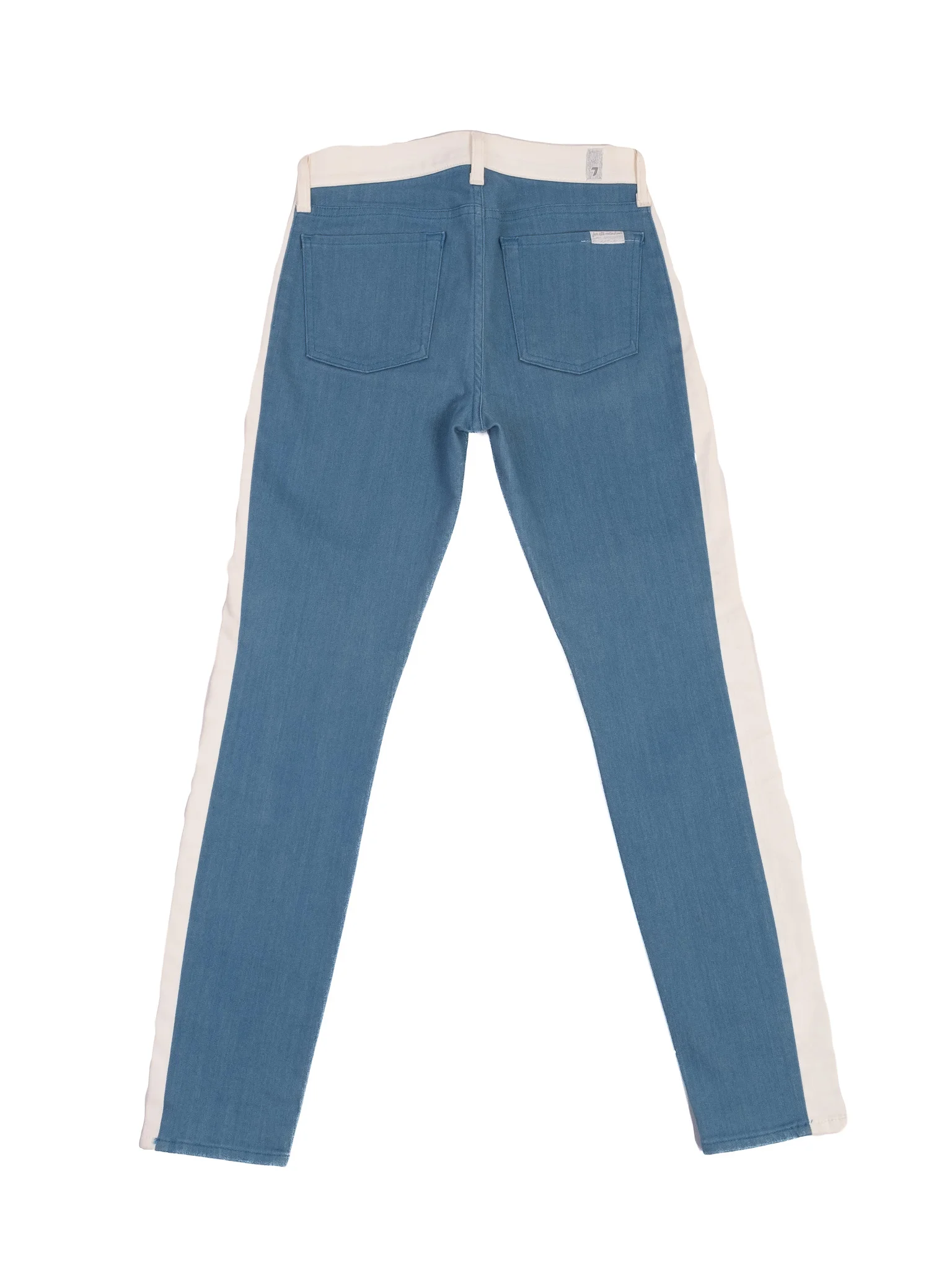 For all 7 mankind Blue Cotton Casual Trousers — 3