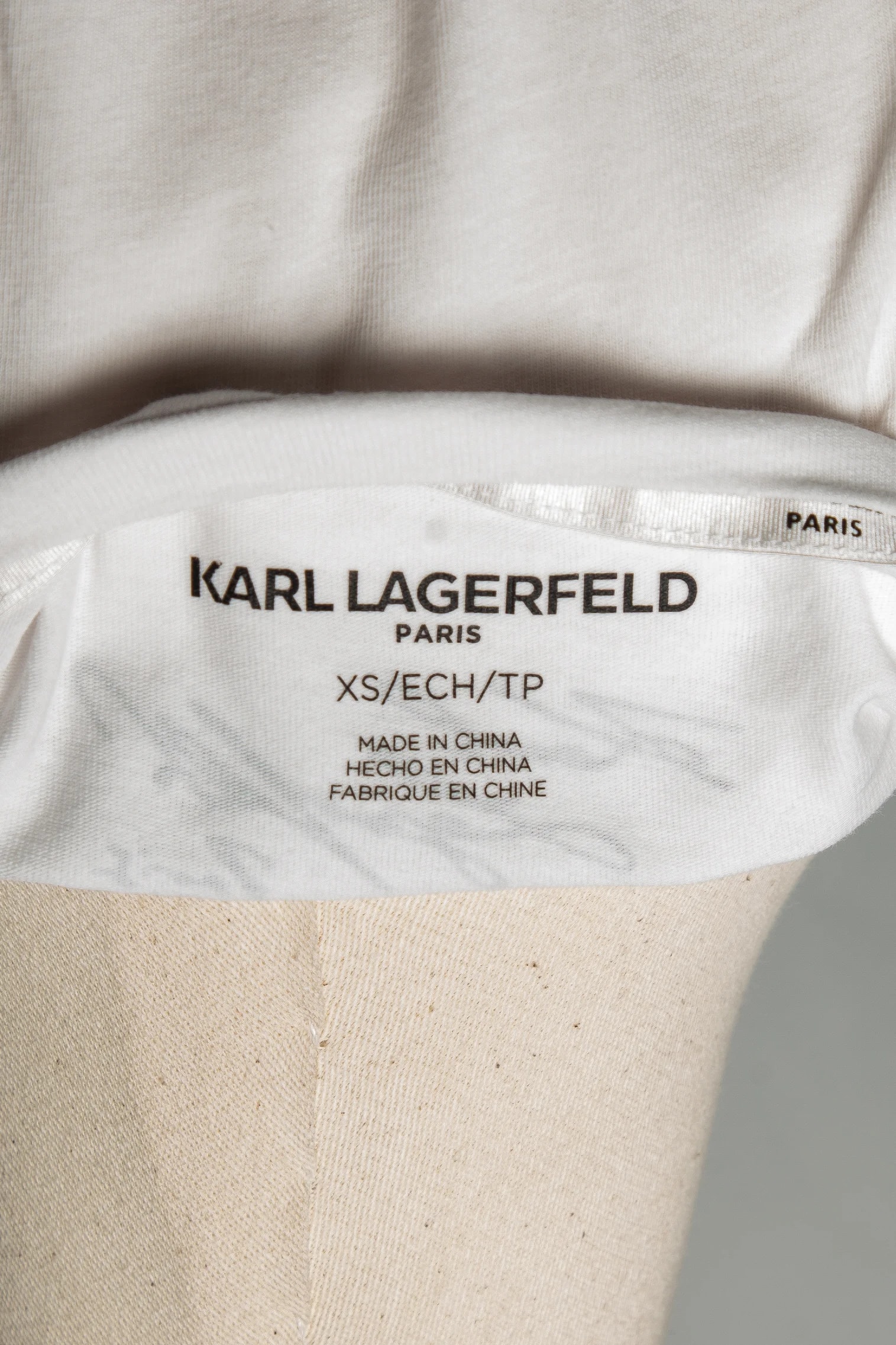 Karl Lagerfeld White Cotton T-Shirt — 2