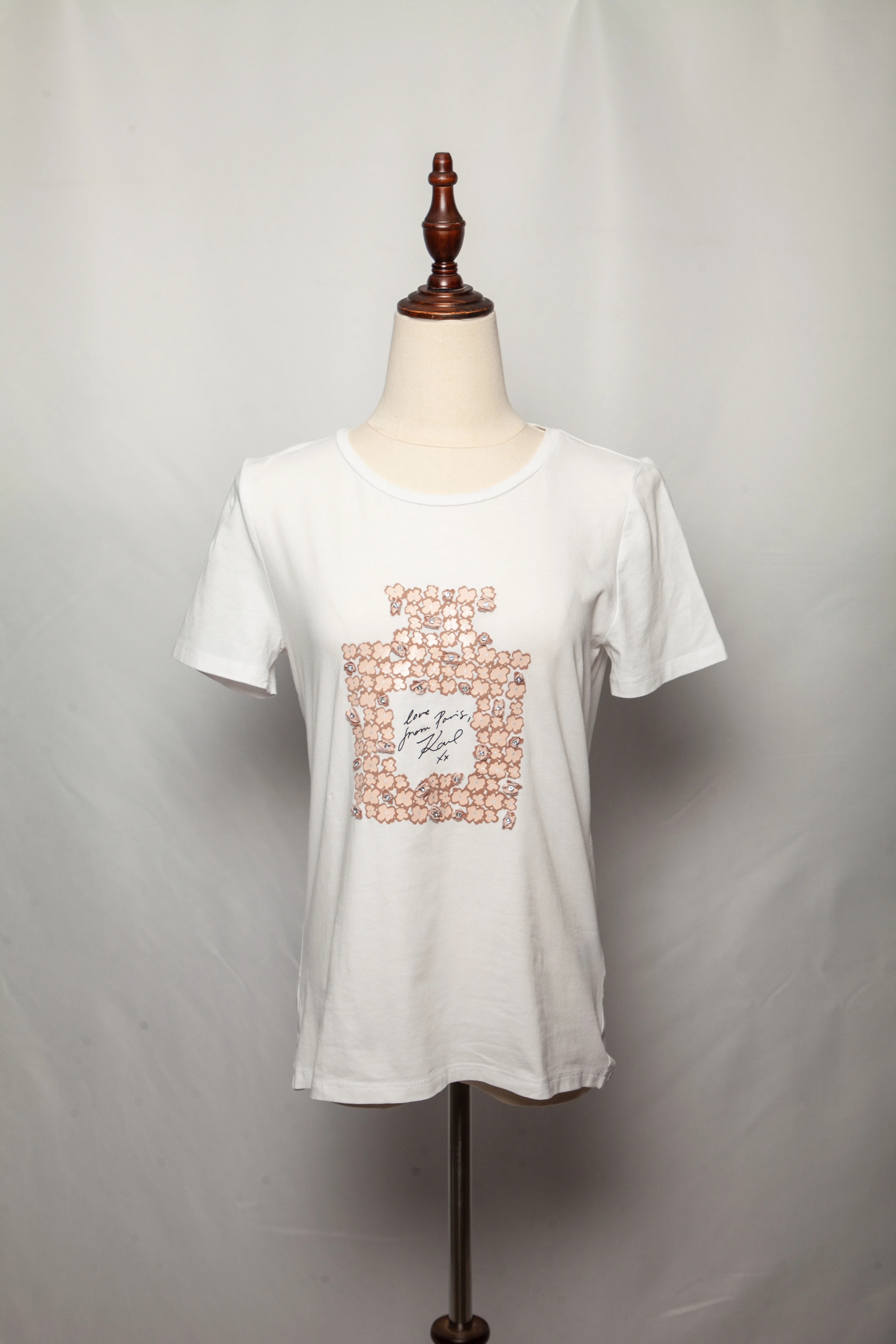 Karl Lagerfeld White Cotton T-Shirt — 3