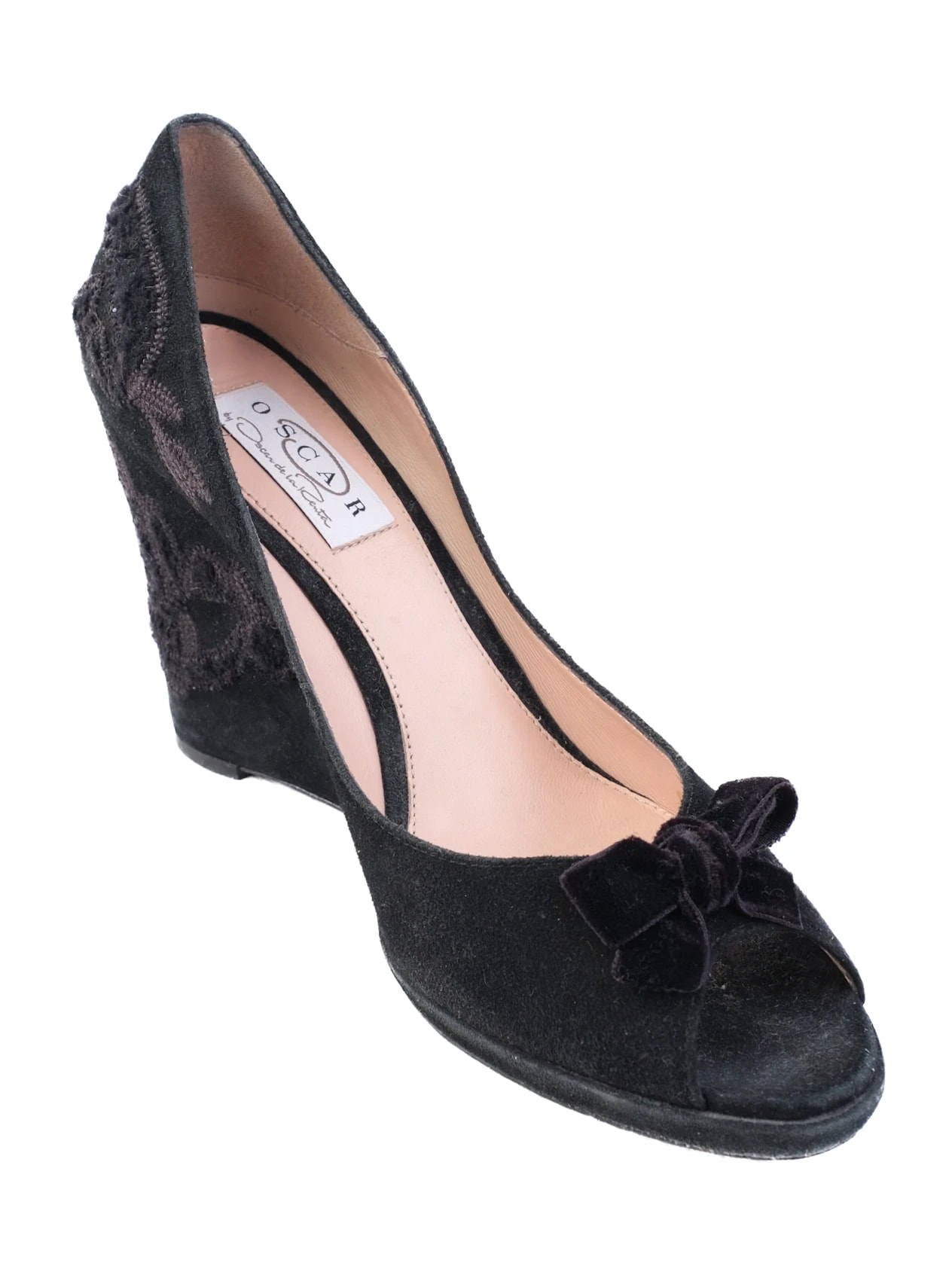 Oscar de la Renta Black Leather Pumps — 2