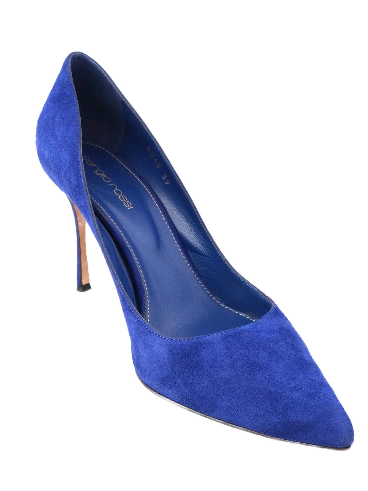 Sergio Rossi Blue Genuine suede Pumps — 3