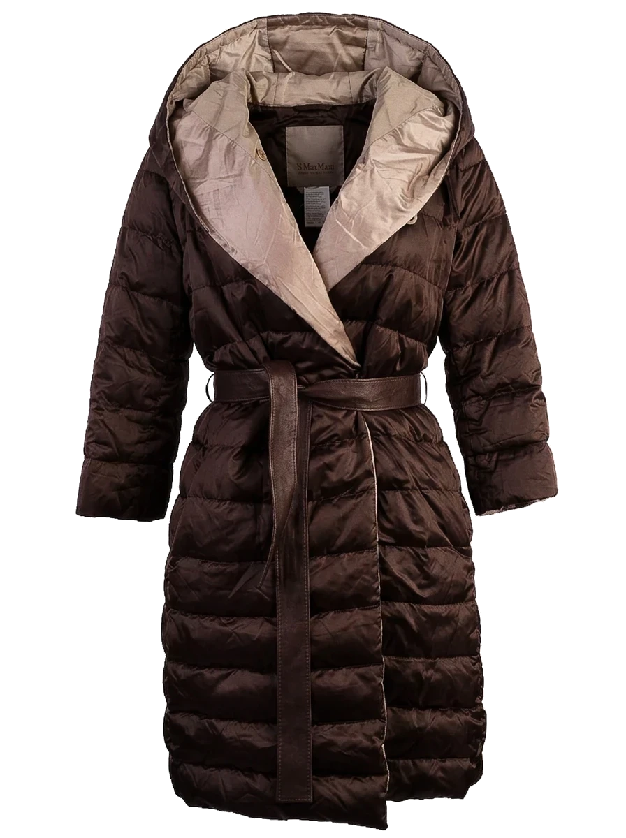 Max Mara Orange Nylon Puffer Jacket — 1