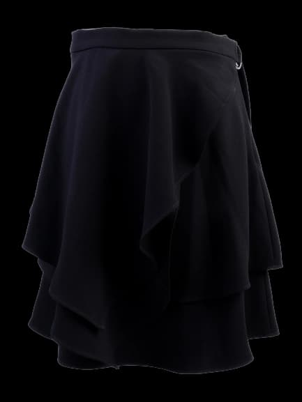 Iro Black Polyester A-Line Skirt