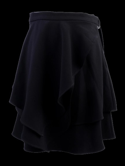 Iro Black Polyester A-Line Skirt — 1