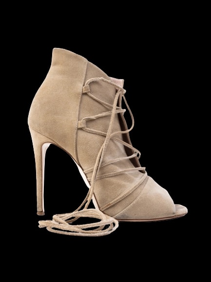 Deimille White Cashmere Ankle Boots — 1