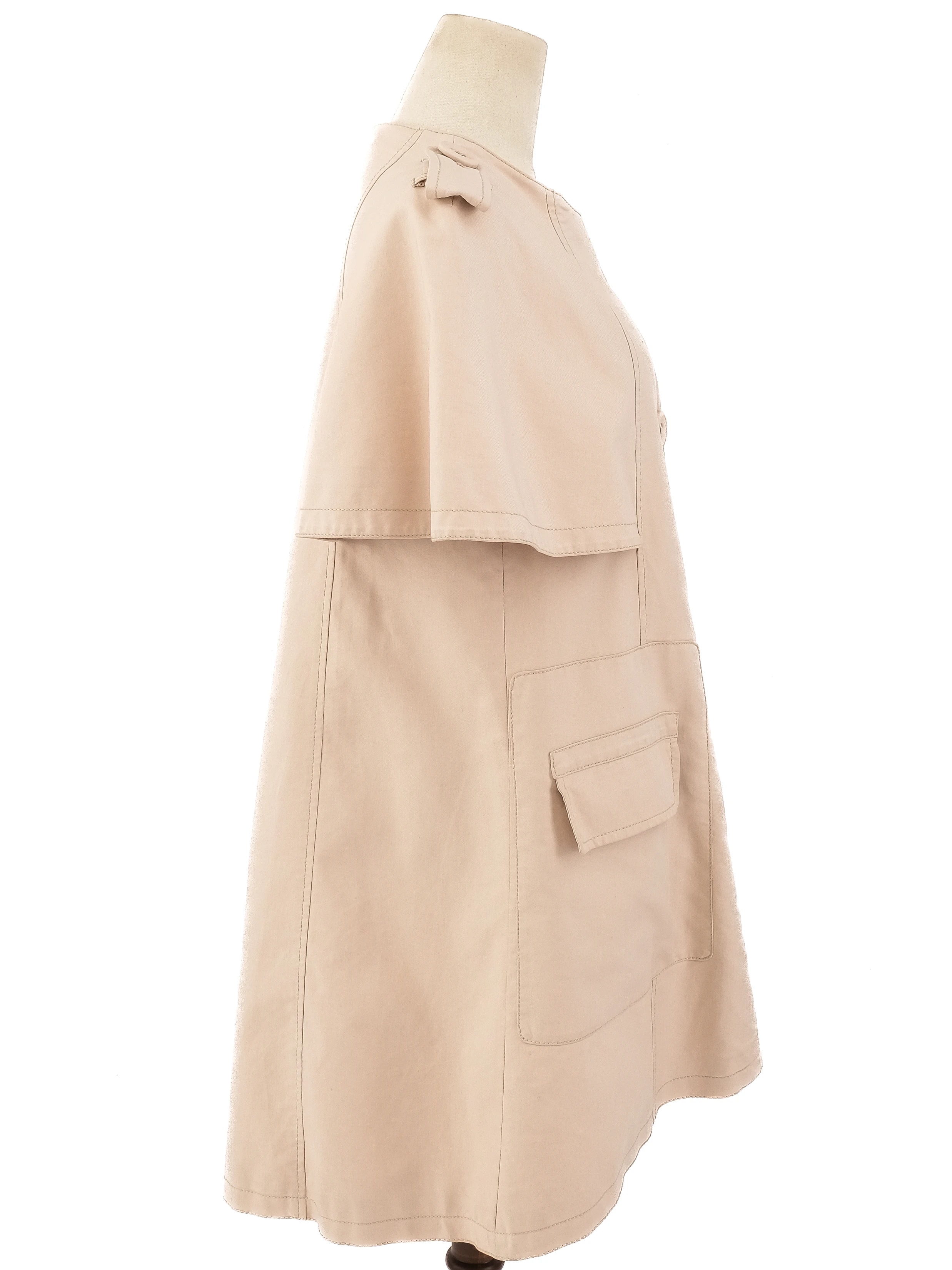 MaxCo White Cotton Trench Coat — 2