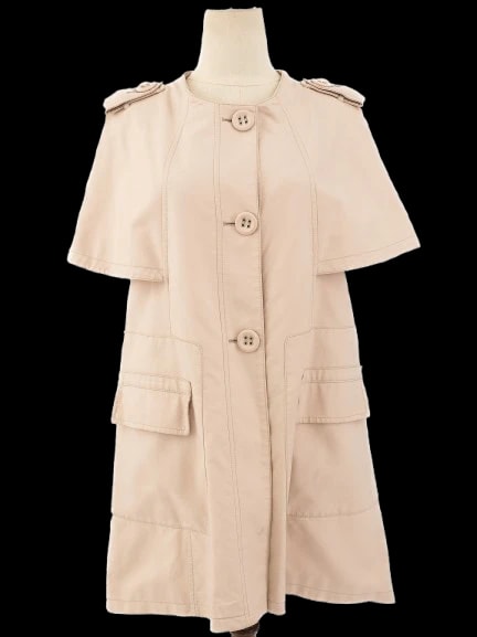 MaxCo White Cotton Trench Coat — 1