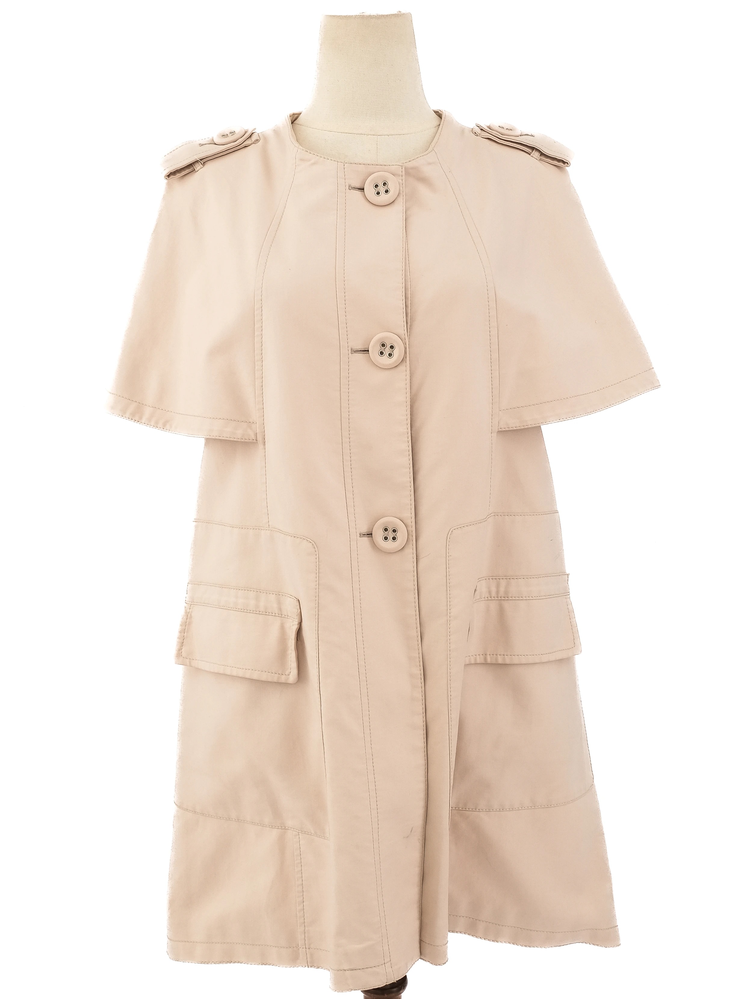 MaxCo White Cotton Trench Coat — 3