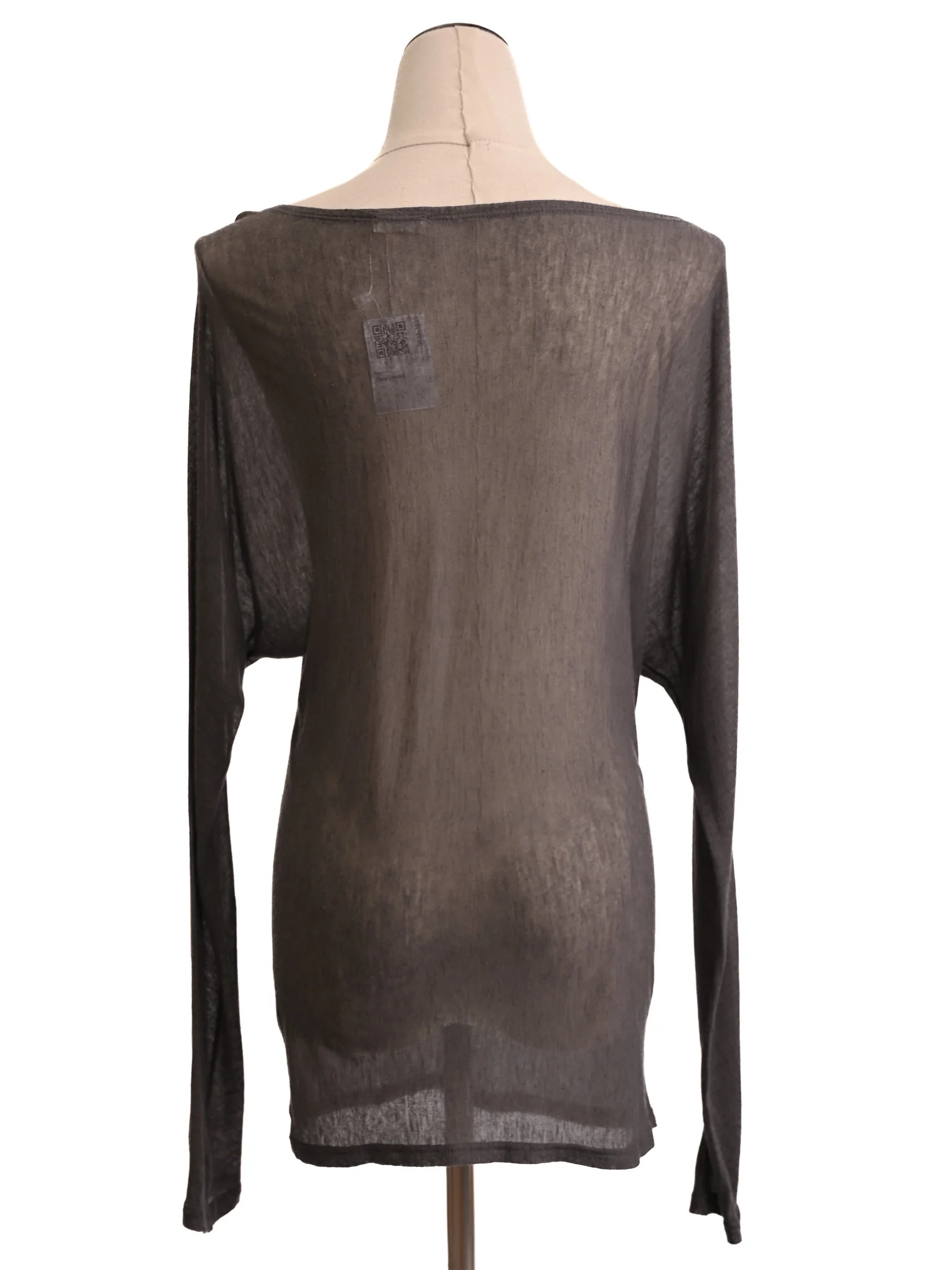 L'agence Gray Viscose Long Sleeve Top — 3