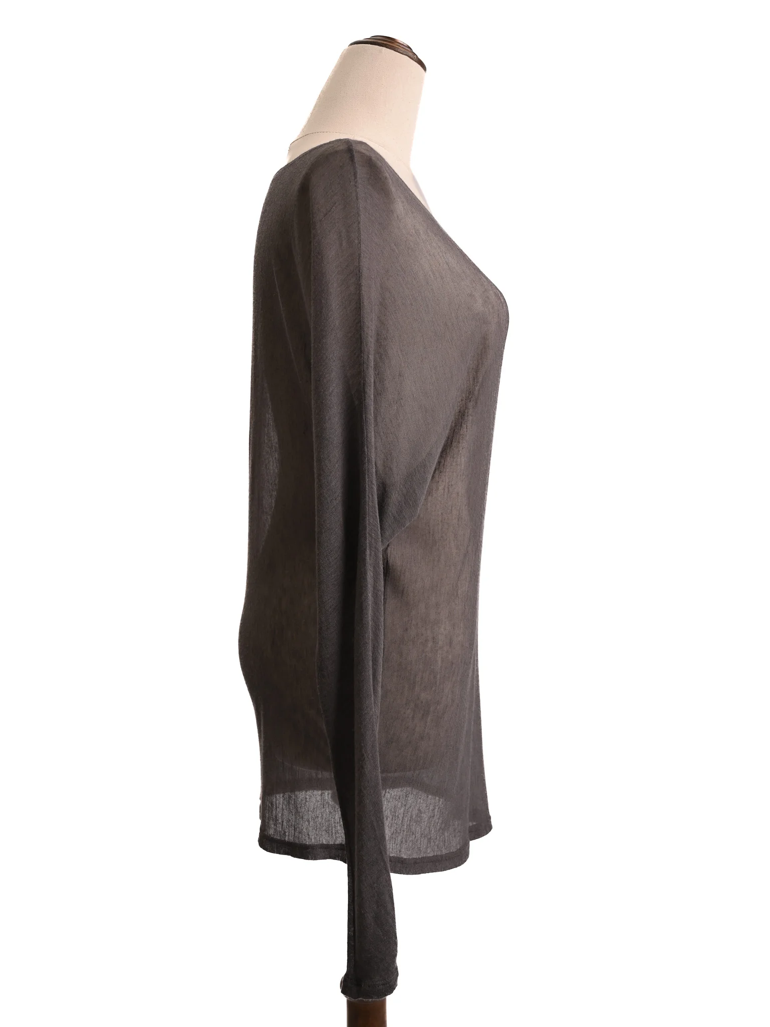 L'agence Gray Viscose Long Sleeve Top — 2