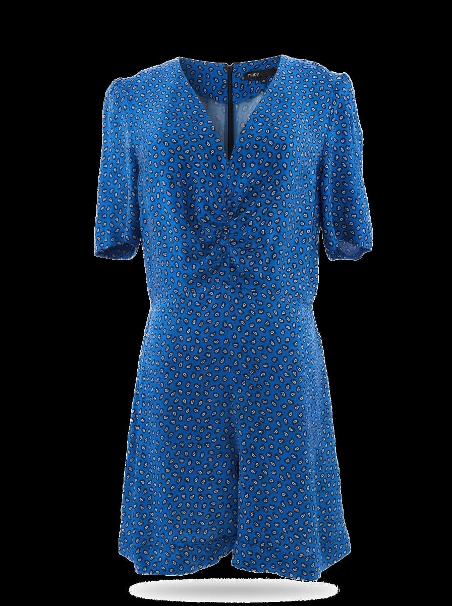 Maje Blue Viscose Casual Jumpsuit — photo 1