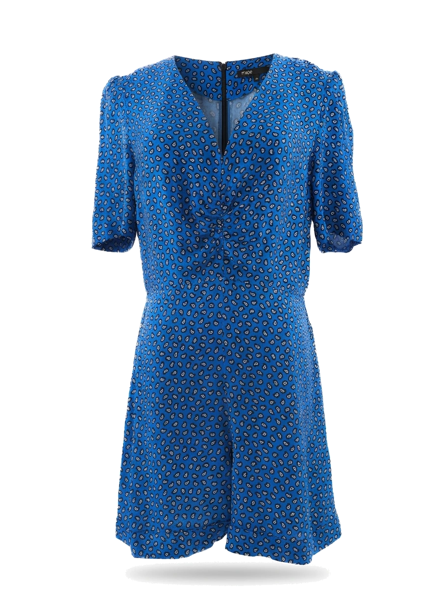 Maje Blue Viscose Casual Jumpsuit — 1