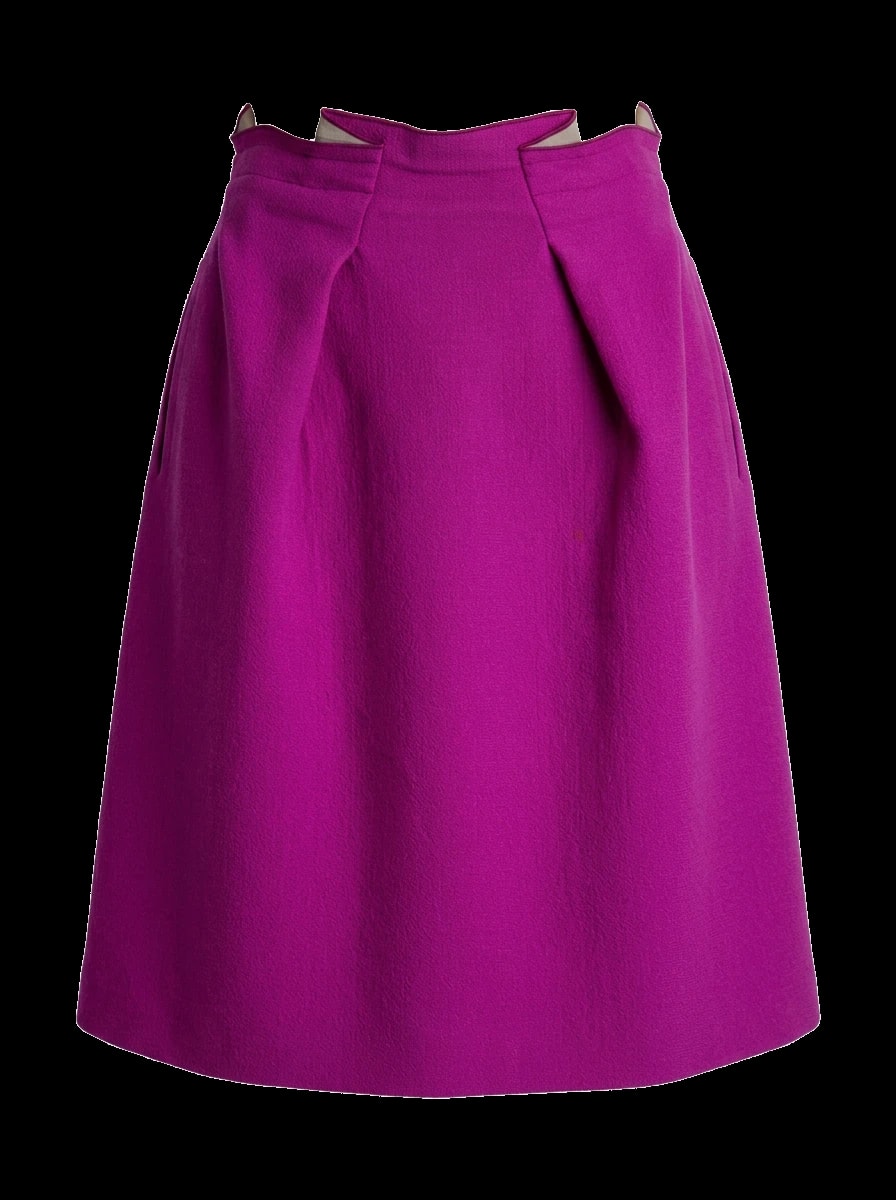 Roland Mouret Purple Cashmere A-Line Skirt — 1